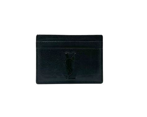 porta tessere ysl|Portacarte Monogram in pelle in Nero .